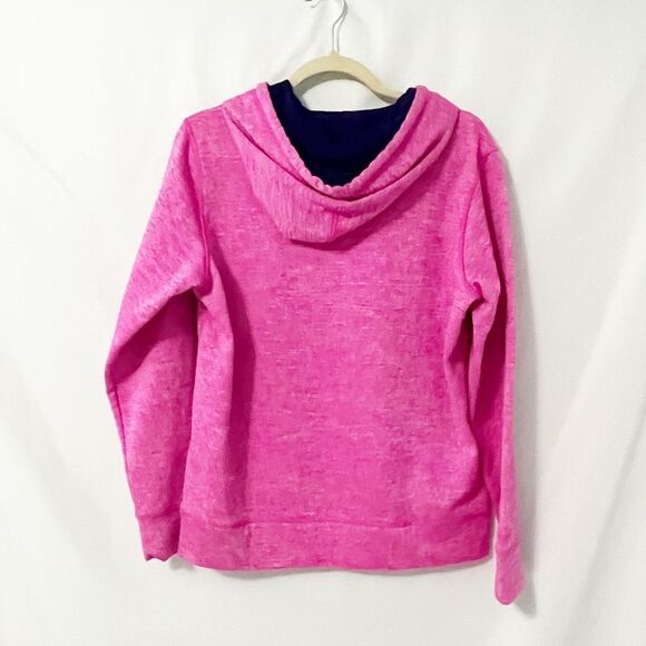Under Armor Cold Gear Hot Pink Navy Logo Pullover Hoodie Size M - Picture 4 of 7